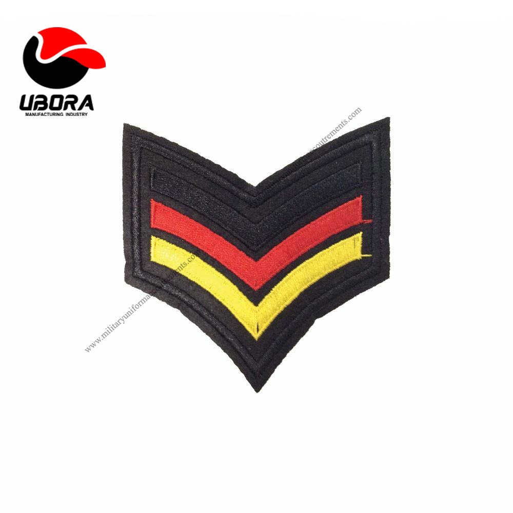 chenron Red Yellow Down Stripes (Iron On) Embroidery Applique Patch customized ceremonial dress 